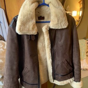 Daniel Leather / shearling ladies winter bomber